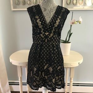 Free People little black lace dress